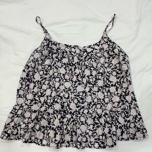 J crew navy and pink tank top